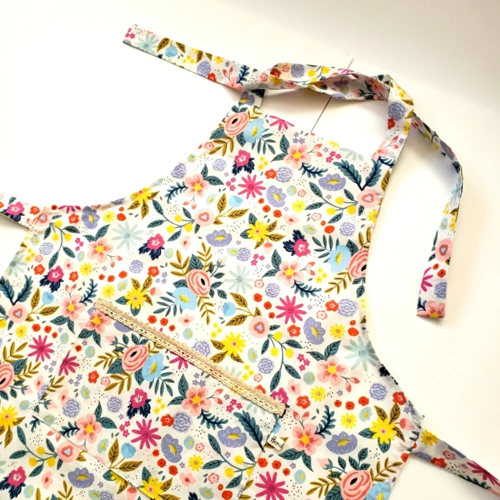 NEW Handmade Cotton Floral Kids Apron